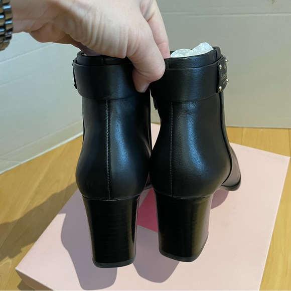NIB kate spade leather black heeled boots - Picture 3 of 8